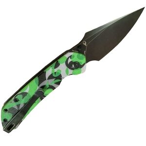 TENABLE // Fenrir: Button Linerlock Knife // Black D2 w G10 Jade Camo